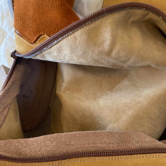 {mtng} Color block suede tall wide calf boots | yellow/orange/brown sz 40 - Picture 9 of 9